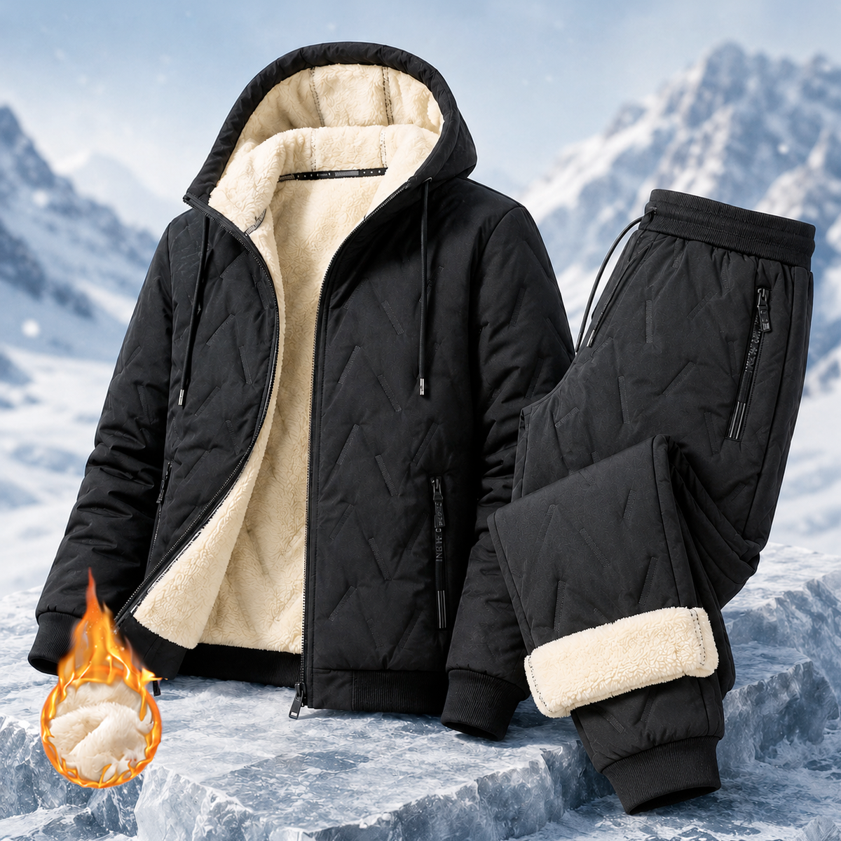 Conjunto Térmico Impermeável Confort Size Premium - com Forro de Lã | + Meia Térmica de Brinde