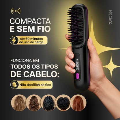 Escova Alisadora Portátil - BeautyMax Pro®