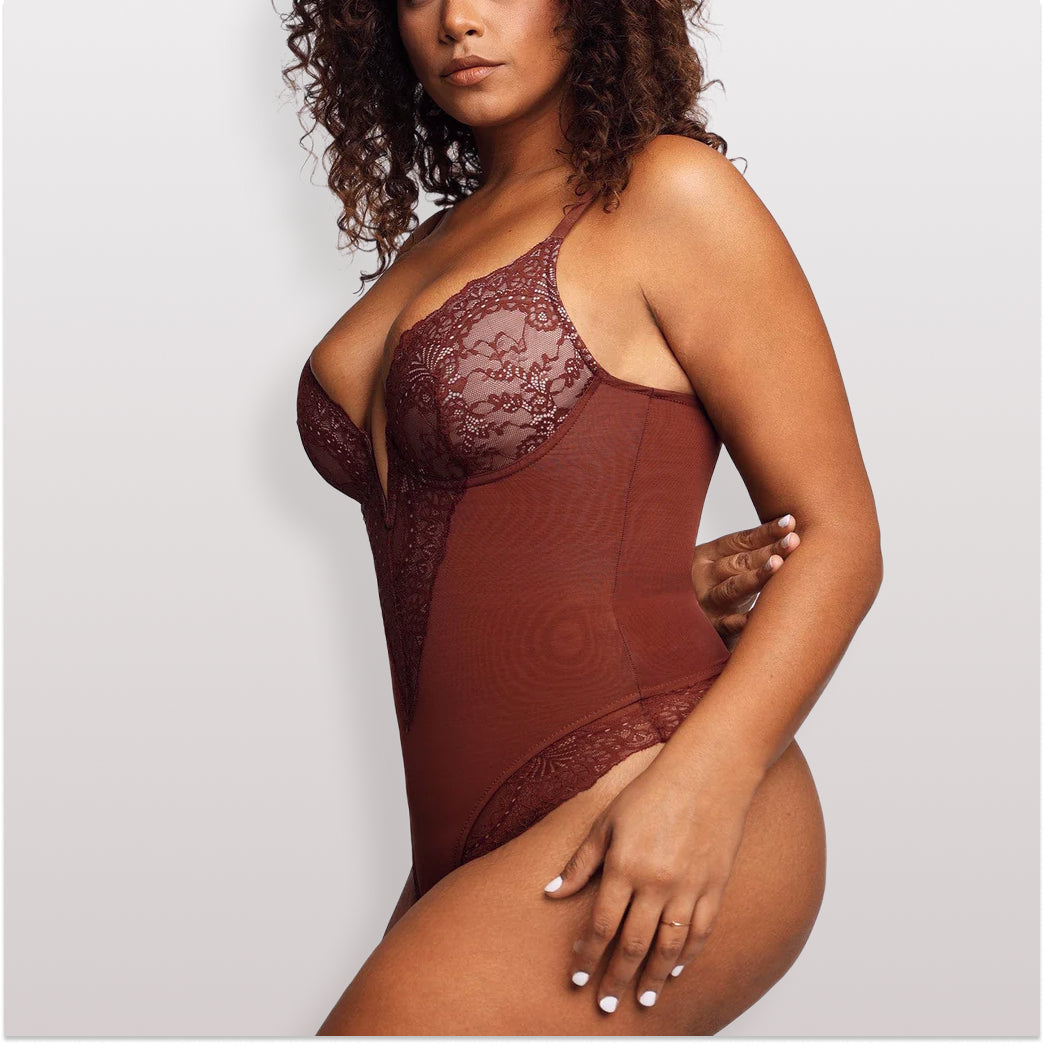 Body Modelador de Renda - Luxo Slim | + Brinde Calcinha Modeladora
