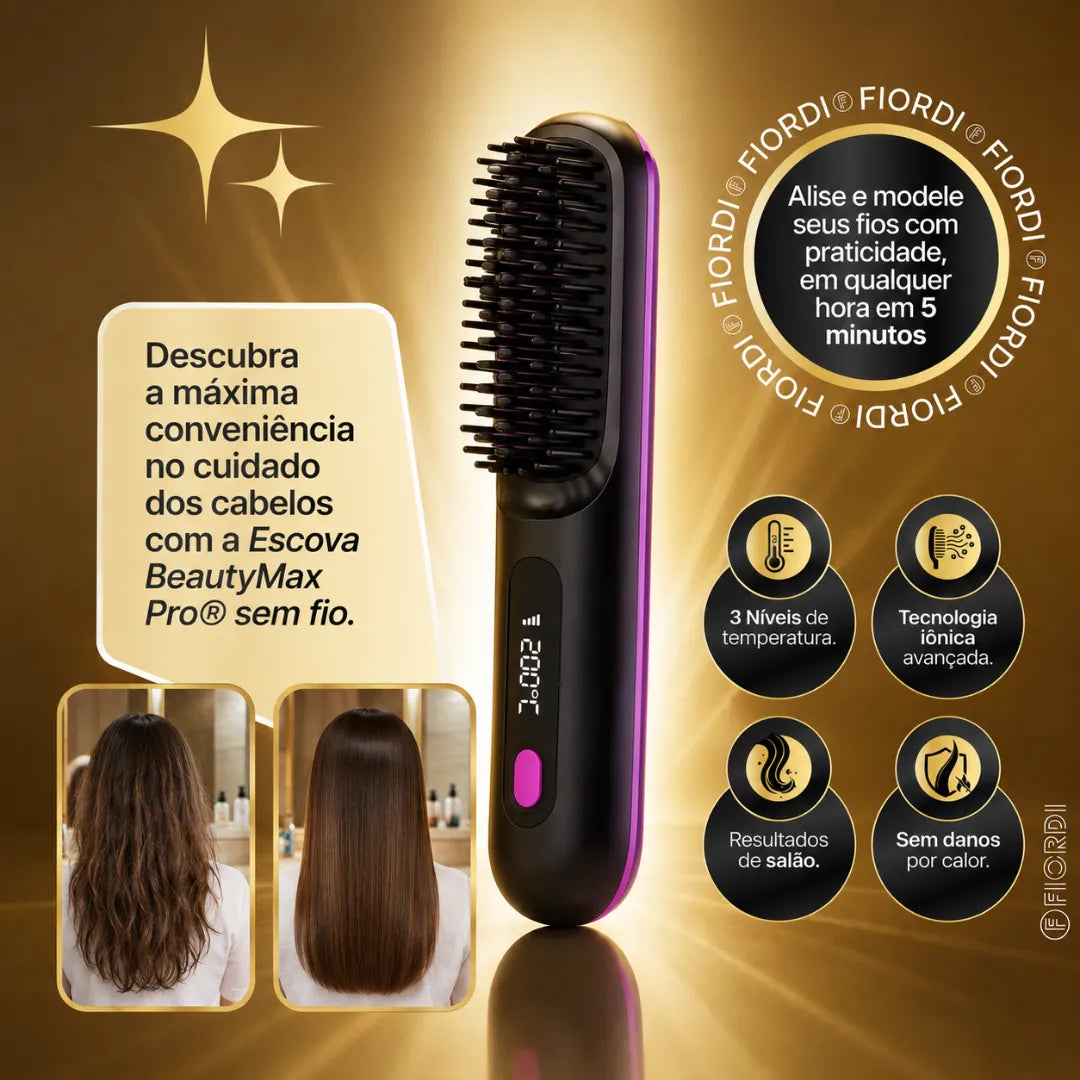 Escova Alisadora Portátil - BeautyMax Pro®