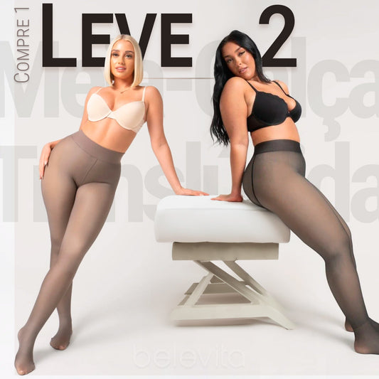 Bazar Belevita - Meia-Calça de Lã Translúcida - Pague 1 e Leve 2
