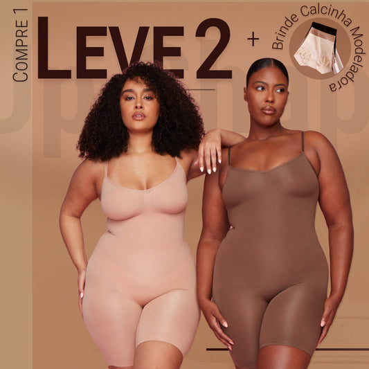 Body Modelador Up Shaper - Compre 1 Leve 2 + Brinde Calcinha Modeladora